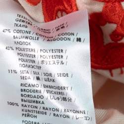 Pre Owned Stella McCartney Light Pink Floral-Embroidered Mini Dress S