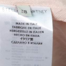 Pre Owned Stella McCartney Light Pink Floral-Embroidered Mini Dress S