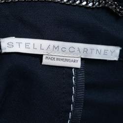 Pre Owned Stella McCartney Navy Blue Cotton & Linen Zip-Front Jacket M