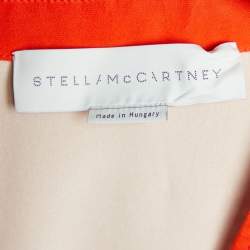 Pre Owned Stella McCartney Pale Pink Silk Crepe Contrast Collar Detail Top M