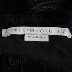 Pre Owned Stella McCartney Black Crepe Fringed Midi Dress XS