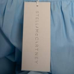 Pre Owned Stella McCartney Blue Cotton Floral Embroidered Sleeveless Dress M