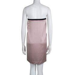 Stella McCartney Pale Pink Silk Pleated Strapless Dress S
