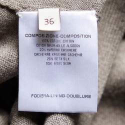 Pre Owned Stella McCartney Grey Knit Button Front Cropped Cardigan XS