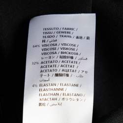 Pre Owned Stella McCartney Black Crepe Long Sleeve Wide Leg Jumpsuit M