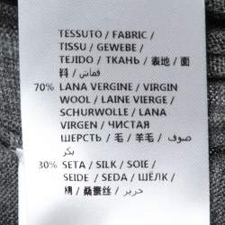 Pre Owned Stella McCartney Grey & Burgundy Paneled Wool Jumper S