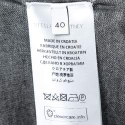 Pre Owned Stella McCartney Grey & Burgundy Paneled Wool Jumper S