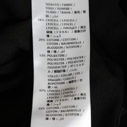 Pre Owned Stella McCartney Black Star Mesh Detail Jersey Short Sleeve T-Shirt M