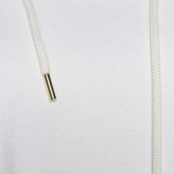 Pre Owned Stella McCartney White Jersey Cropped Hoodie XS