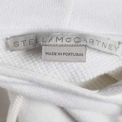 Pre Owned Stella McCartney White Jersey Cropped Hoodie XS