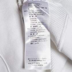 Pre Owned Stella McCartney White Jersey Cropped Hoodie XS