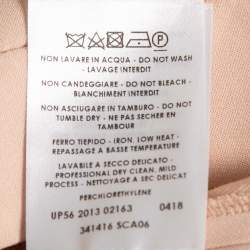 Pre Owned Stella McCartney Light Pink Crepe Rib Knit Trimmed Pants M