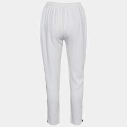 Pre Owned Stella McCartney White Crepe Tamara Trousers S