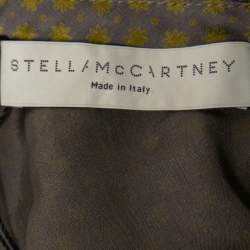 Pre Owned Stella McCartney Grey Floral Ditsy Print Silk V-Neck Dress S