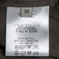 Pre Owned Stella McCartney Grey Floral Ditsy Print Silk V-Neck Dress S