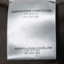 Pre Owned Stella McCartney Grey Floral Ditsy Print Silk V-Neck Dress S