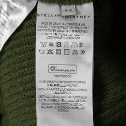 Pre Owned Stella McCartney Green Wool Hooded Cargo Pocket Sweater M