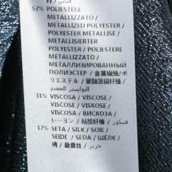 Pre Owned Stella McCartney Light Blue Metallic Lamé Jumpsuit M