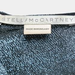 Pre Owned Stella McCartney Light Blue Metallic Lamé Jumpsuit M