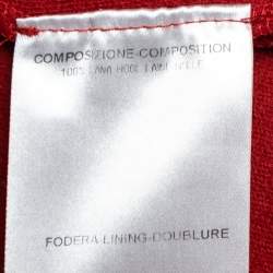 Pre Owned Stella McCartney Dark Red Wool Pocket Detail Short Dress S