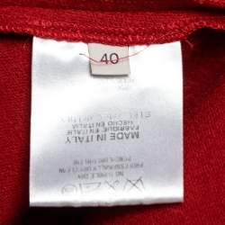 Pre Owned Stella McCartney Dark Red Wool Pocket Detail Short Dress S