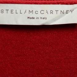 Pre Owned Stella McCartney Dark Red Wool Pocket Detail Short Dress S