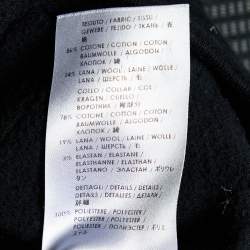 Pre Owned Stella McCartney Black Zipper Squiggle Cotton Knit Sweatshirt XS