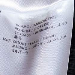 Pre Owned Stella McCartney Black Zipper Squiggle Cotton Knit Sweatshirt XS