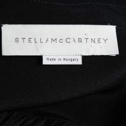 Pre Owned Stella McCartney Black Silk Crepe Pocket Detail Button Front Shirt M