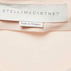 Pre Owned Stella McCartney Pink Stretch Crepe Zip Detail Blouse M
