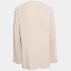 Pre Owned Stella McCartney Pink Stretch Crepe Zip Detail Blouse M