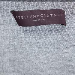 Stella McCartney Grey Knit Long Sleeve V Neck Sweater S