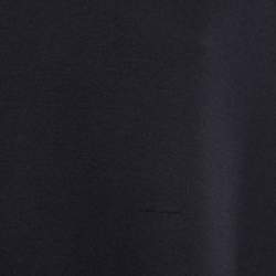 Pre Owned Stella McCartney Navy Blue Knit Logo Trim Detail Sweatshirt M