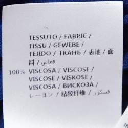 Pre Owned Stella McCartney Blue Crepe de Chine Elasticated Waist Trench Coat M 