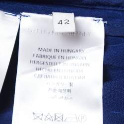 Pre Owned Stella McCartney Blue Crepe de Chine Elasticated Waist Trench Coat M 