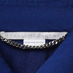 Pre Owned Stella McCartney Blue Crepe de Chine Elasticated Waist Trench Coat M 