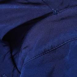 Pre Owned Stella McCartney Blue Crepe de Chine Elasticated Waist Trench Coat M 