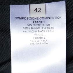 Pre Owned Stella McCartney Black Cotton & Silk Overlay Strapless Mini Dress M