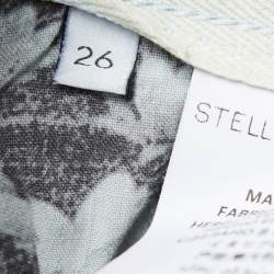 Pre Owned Stella McCartney Blue Star Printed Denim Jeans S Waist 26"