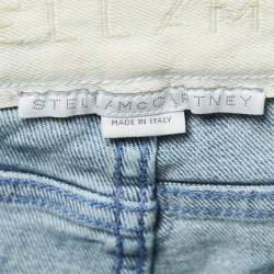 Pre Owned Stella McCartney Blue Star Printed Denim Jeans S Waist 26"