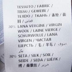 Pre Owned Stella McCartney Lavender Wool & Silk Knit Ruched Sleeve Jumper S