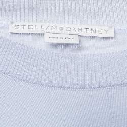 Pre Owned Stella McCartney Lavender Wool & Silk Knit Ruched Sleeve Jumper S