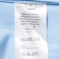 Pre Owned Stella McCartney Blue Silk Estelle Long Sleeve Blouse M