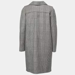 Pre Owned Stella McCartney Black/White Prince of Wales Checked Wool Coat S