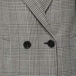 Pre Owned Stella McCartney Black/White Prince of Wales Checked Wool Coat S
