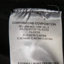 Pre Owned Stella McCartney Black/White Prince of Wales Checked Wool Coat S