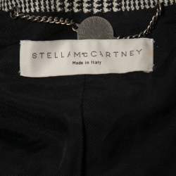 Pre Owned Stella McCartney Black/White Prince of Wales Checked Wool Coat S