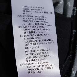 Pre Owned Stella McCartney Black Printed Crepe Contrast Detail Shirt & Joggers Set M