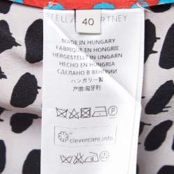 Pre Owned Stella McCartney Multicolor Printed Silk Top & Pants Set S