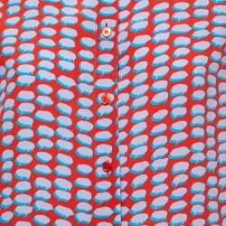 Pre Owned Stella McCartney Multicolor Printed Silk Top & Pants Set S